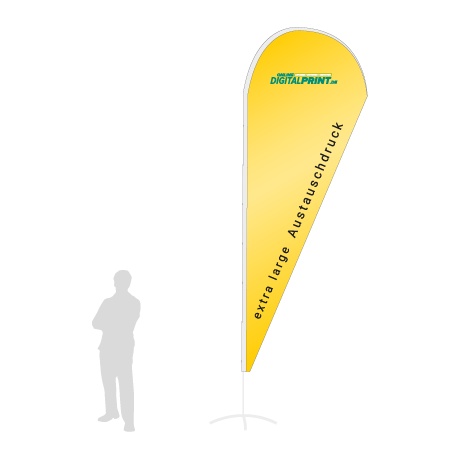 Beachflag Drop Austauschdruck | Extra Large (460 cm) | einseitig bedruckt