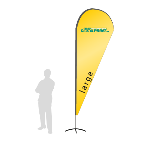 Beachflag Drop | Large (350 cm) | einseitig bedruckt