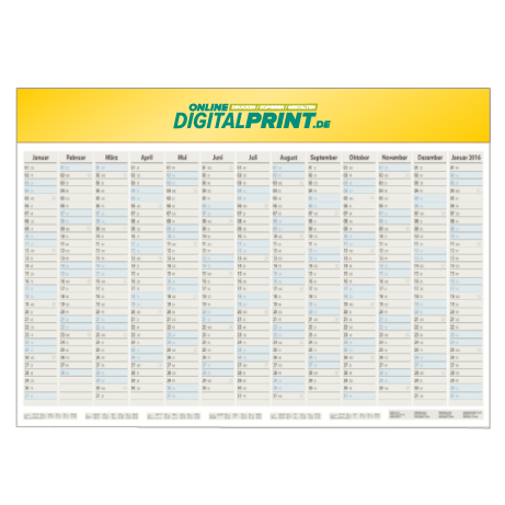 Jahresplaner – einseitig